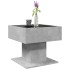 Mesa de centro y LED madera ingeniería gris hormigón
