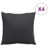 Cojines de sofá 4 unidades tela negro 60x60
