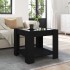 Mesa de centro con LED madera de ingeniería negro 53x53x45