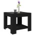 Mesa de centro con LED madera de ingeniería negro 53x53x45