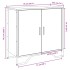 Aparador madera de ingeniería roble ahumado 78x35,5x74,5