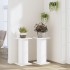 Soportes de plantas 2 uds madera ingeniería blanco 30x30x60