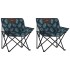 Sillas de camping con bolsillo plegable 2 uds estampado