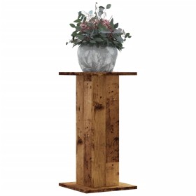 Soportes de plantas 2 uds madera roble envejecido 30x30x60