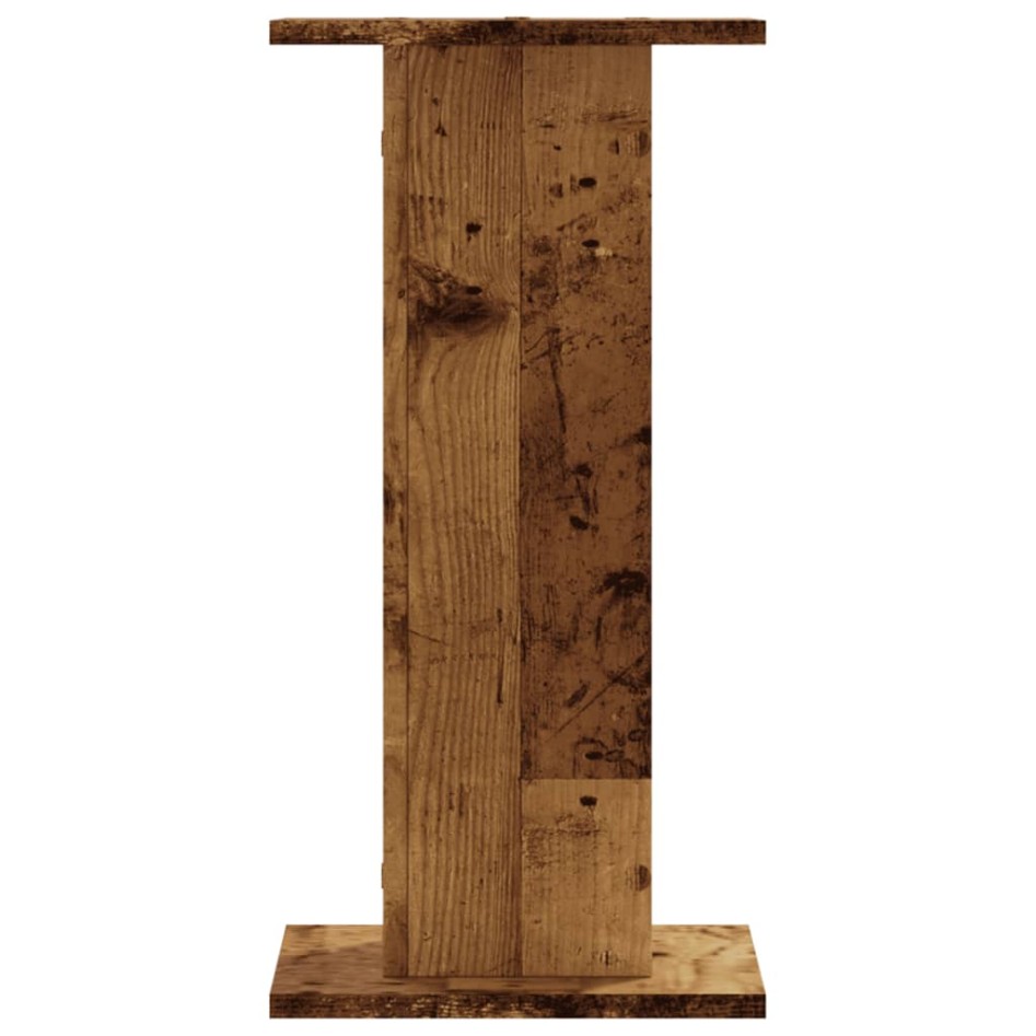 Soportes de plantas 2 uds madera roble envejecido 30x30x60