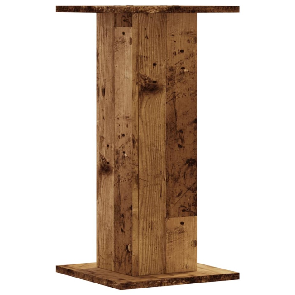 Soportes de plantas 2 uds madera roble envejecido 30x30x60