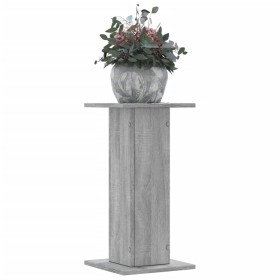 Soportes de plantas 2 uds madera gris Sonoma 30x30x60