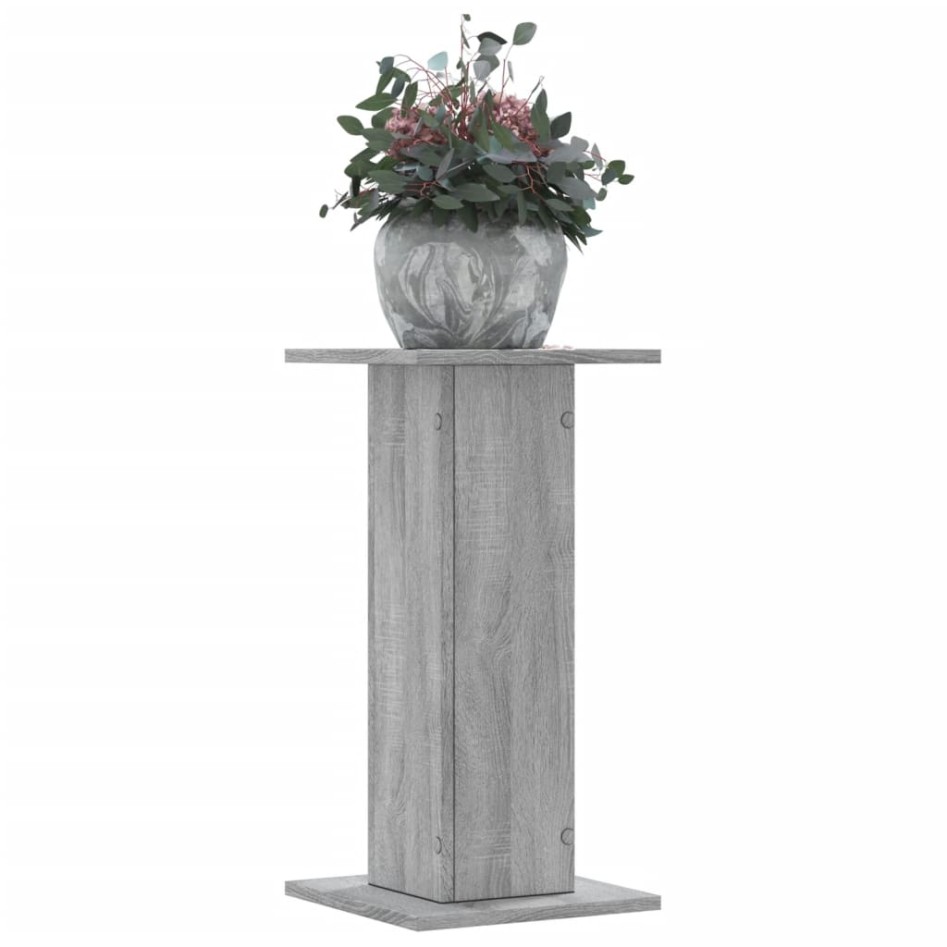Soportes de plantas 2 uds madera gris Sonoma 30x30x60
