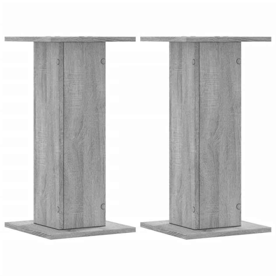 Soportes de plantas 2 uds madera gris Sonoma 30x30x60