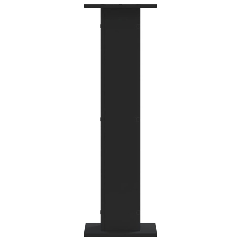 Soportes de plantas 2 uds madera ingeniería negro 30x30x95