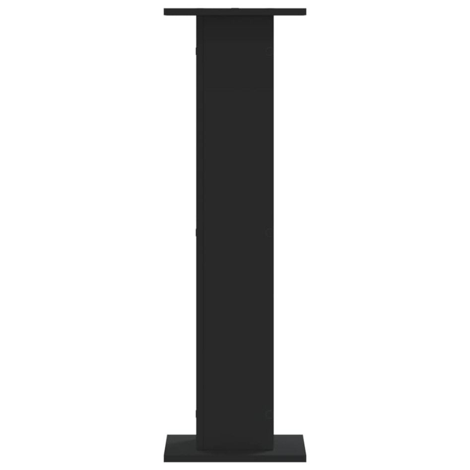 Soportes de plantas 2 uds madera ingeniería negro 30x30x95