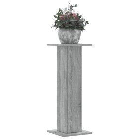 Soportes de plantas 2 uds madera gris Sonoma 30x30x80