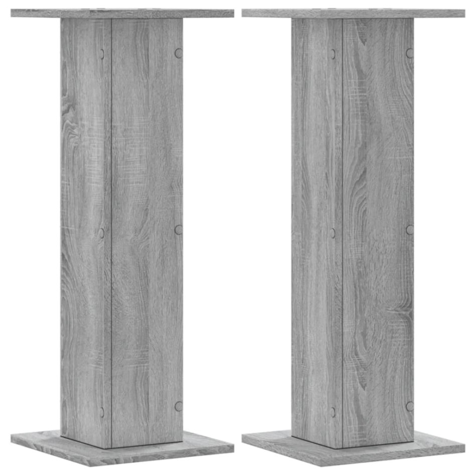 Soportes de plantas 2 uds madera gris Sonoma 30x30x80