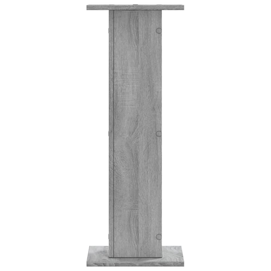 Soportes de plantas 2 uds madera gris Sonoma 30x30x80