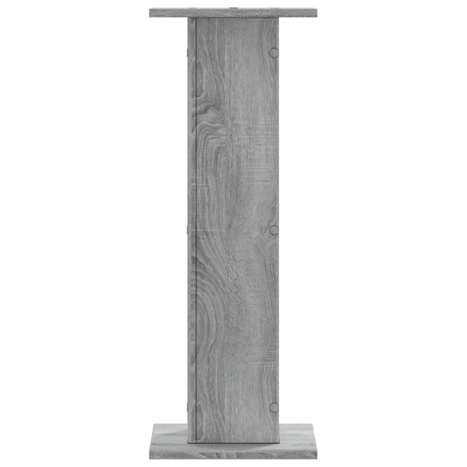 Soportes de plantas 2 uds madera gris Sonoma 30x30x80