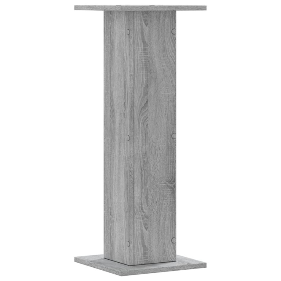 Soportes de plantas 2 uds madera gris Sonoma 30x30x80