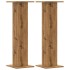 Soportes para plantas 2 uds madera roble artisian 30x30x95