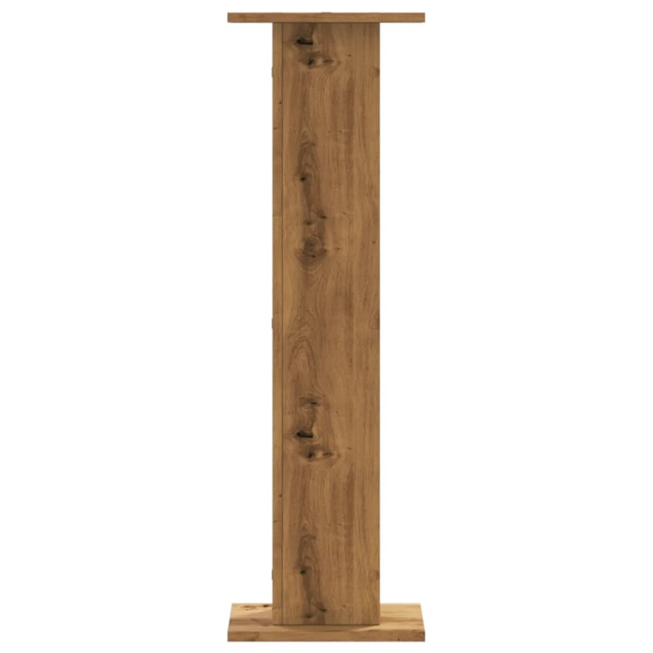 Soportes para plantas 2 uds madera roble artisian 30x30x95