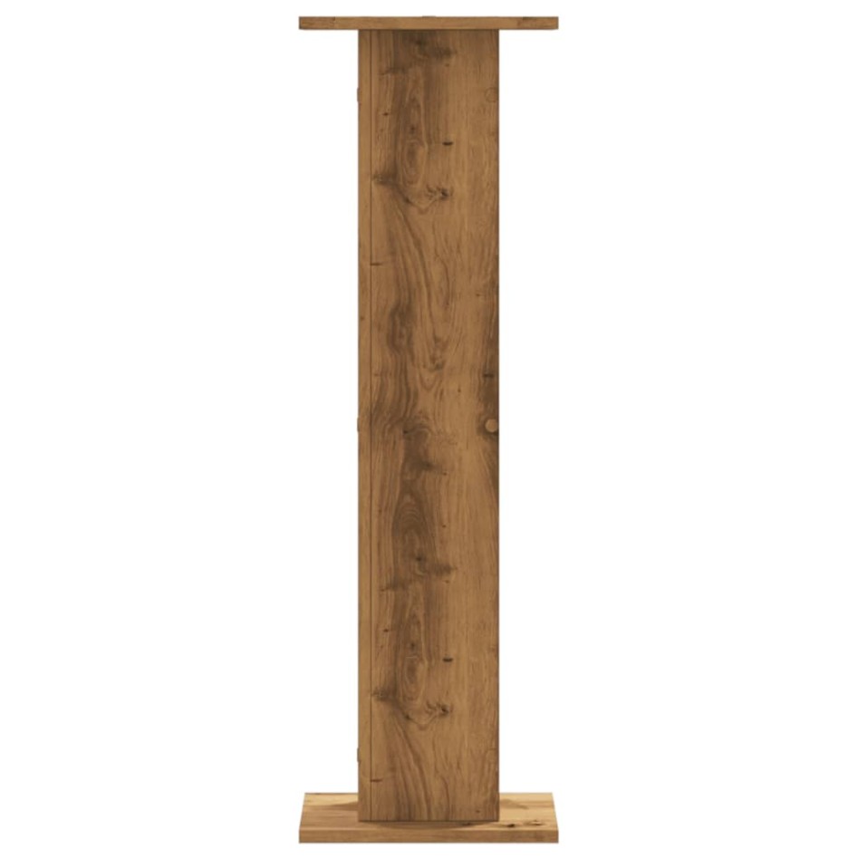 Soportes para plantas 2 uds madera roble artisian 30x30x95