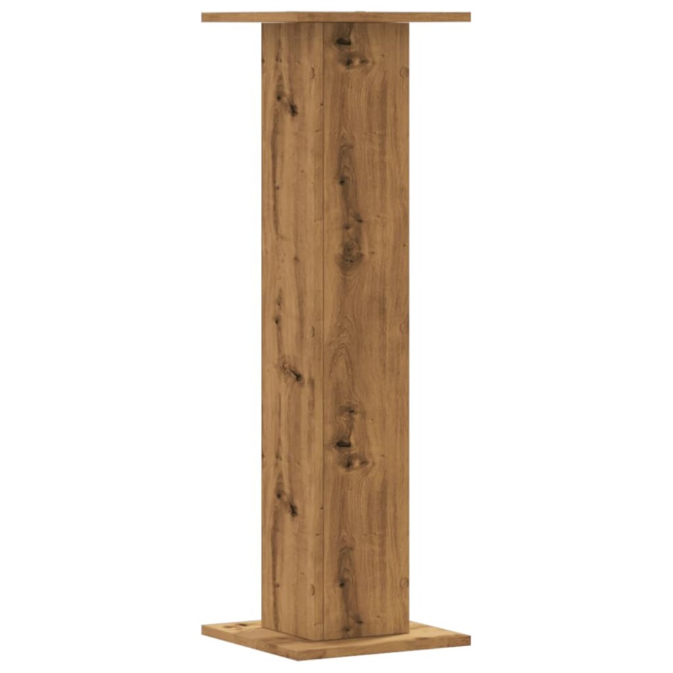 Soportes para plantas 2 uds madera roble artisian 30x30x95