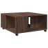 Mesa de centro madera de ingeniería marrón roble 80x80x40