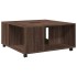 Mesa de centro madera de ingeniería marrón roble 80x80x40