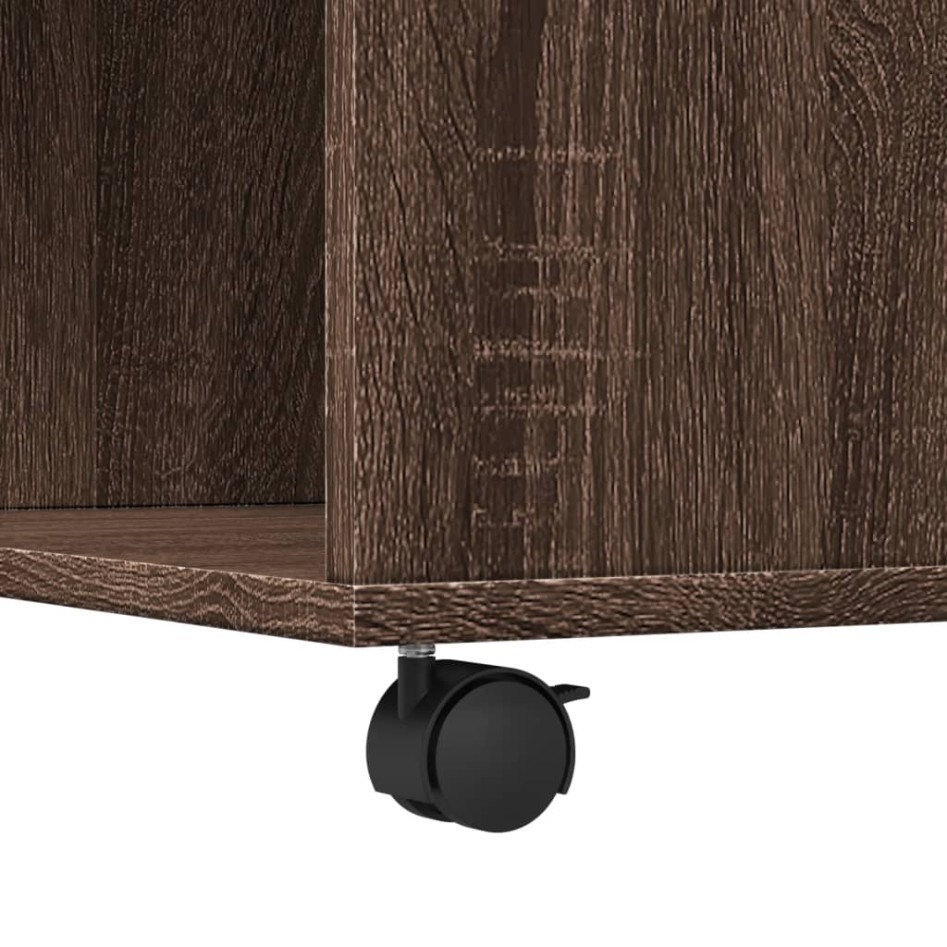 Mesa de centro madera de ingeniería marrón roble 80x80x40