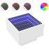 Mesita de noche con LED Infinity blanca 40x40x30