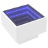 Mesita de noche con LED Infinity blanca 40x40x30