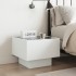 Mesita de noche con LED Infinity blanca 40x40x30