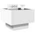 Mesita de noche con LED Infinity blanca 40x40x30