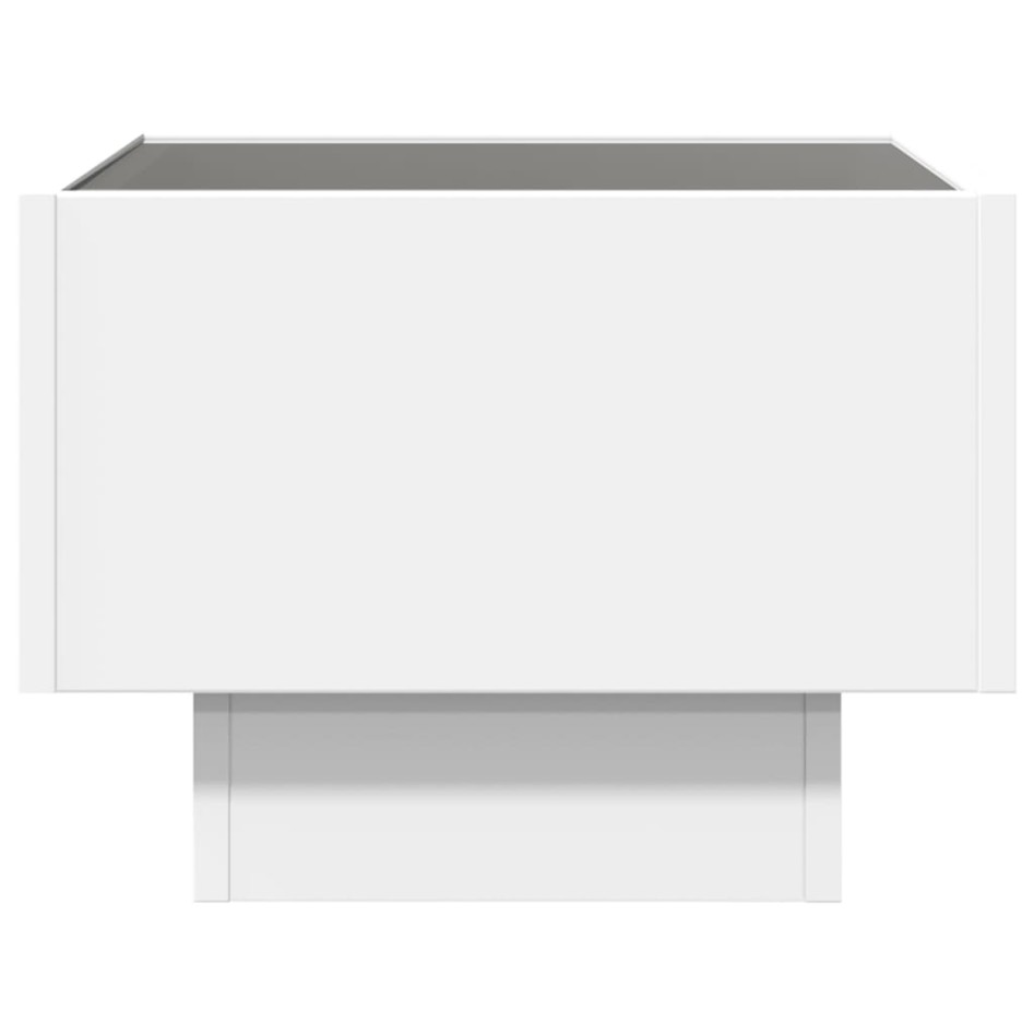 Mesita de noche con LED Infinity blanca 40x40x30