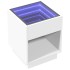 Mesita de noche con Infinity LED blanca 40x40x50