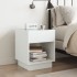 Mesita de noche con Infinity LED blanca 40x40x50