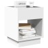 Mesita de noche con Infinity LED blanca 40x40x50