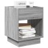 Mesa de centro con Infinity LED gris Sonoma 40x40x50
