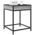 Mesa de centro con Infinity LED gris Sonoma 40x40x51