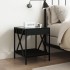 Mesita de noche con Infinity LED negra 40x40x49