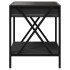 Mesita de noche con Infinity LED negra 40x40x49