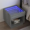 Mesa de centro con Infinity LED gris Sonoma 50x50x50 cm