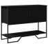 Mesa consola madera de ingeniería negra 100x35x74,5