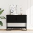Mesa consola madera de ingeniería negra 100x35x74,5