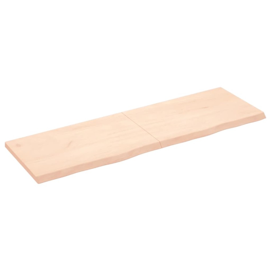 Encimera de baño madera maciza sin tratar 160x50x(2-4)