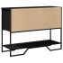 Mesa consola madera de ingeniería negra 100x35x74,5