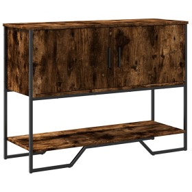 Mesa consola madera de ingeniería roble ahumado 100x35x74,5