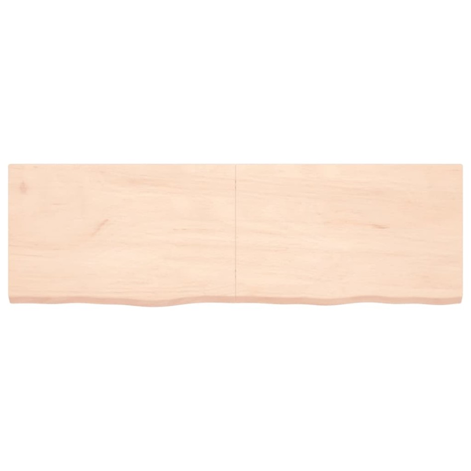Encimera de baño madera maciza sin tratar 160x50x(2-4)