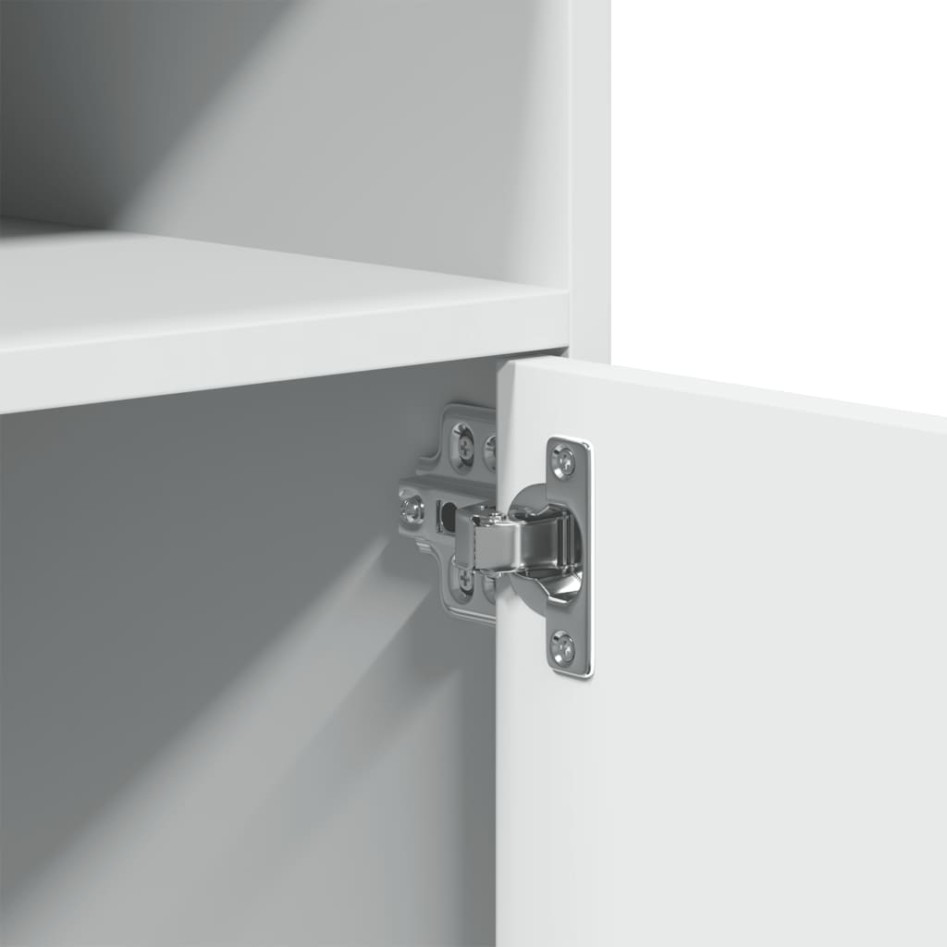 Armario con ruedas madera de ingeniería blanco 60x48x81