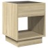 Mesa de centro con Infinity LED roble Sonoma 40x40x50