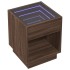 Mesa de centro con Infinity LED marrón roble 40x40x50
