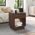 Mesa de centro con Infinity LED marrón roble 40x40x50
